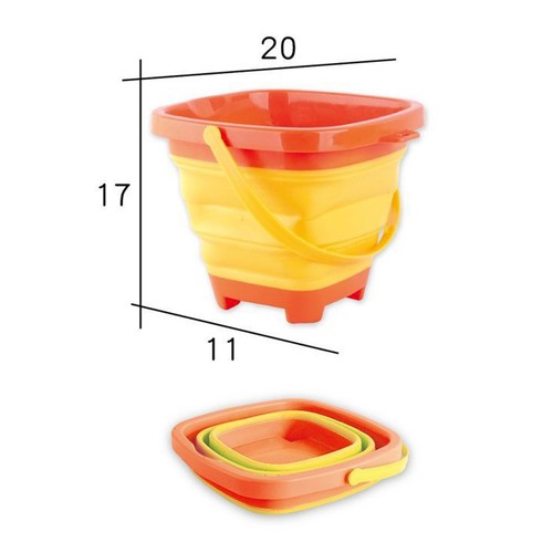 Foldable silicone beach bucket - beach,